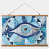 Evil Eye Amulet Mozaïek Minerale texturen Hangend Wandkleed (Voorkant)