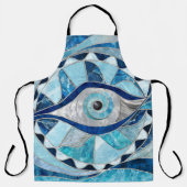 Evil Eye Amulet Mozaïek Minerale texturen Schort (Voorkant)