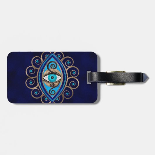 Evil Eye Amulet Ornament Bagagelabel (Achterkant horizontaal)