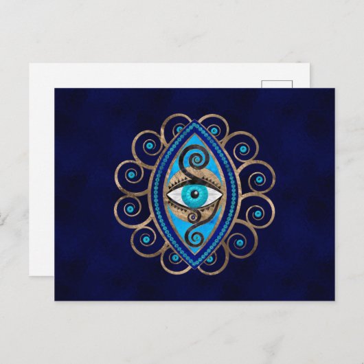 Evil Eye Amulet Ornament Briefkaart (Voorkant / Achterkant)