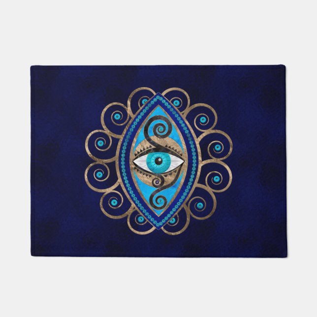Evil Eye Amulet Ornament Deurmat (Voorkant)
