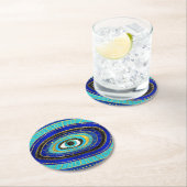 Evil Eye Amulet Ornament Ronde Kartonnen Onderzetter (Insitu)