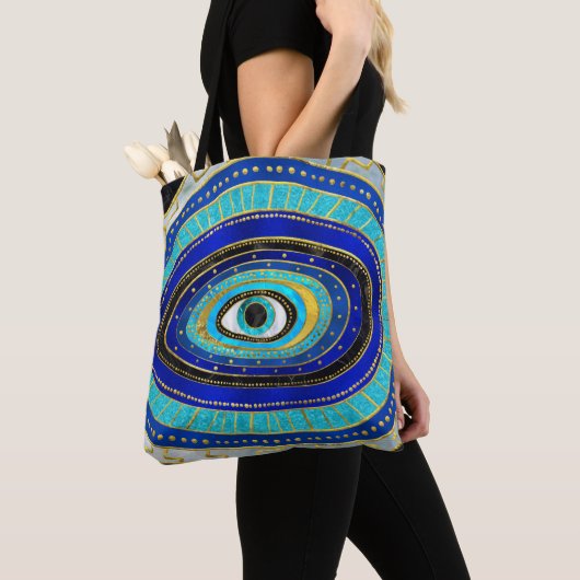 Evil Eye Amulet Ornament Tote Bag (Dichtbij)