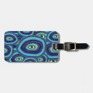 Evil Eye Amulet Patroon Bagagelabel