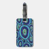 Evil Eye Amulet Patroon Bagagelabel (Achterkant verticaal)