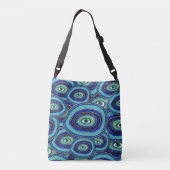 Evil Eye Amulet Patroon Crossbody Tas (Achterkant)