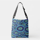 Evil Eye Amulet Patroon Crossbody Tas (Voorkant)