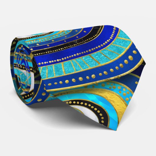 Evil Eye Amulet Patroon Stropdas (Opgerold)