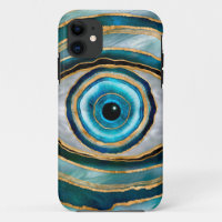 Evil Eye Amulet Waterverf kralen en goud