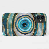 Evil Eye Amulet Waterverf kralen en goud Case-Mate iPhone Case (Achterkant (horizontaal))