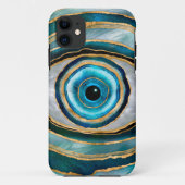 Evil Eye Amulet Waterverf marbles en goud Case-Mate iPhone Case (Achterkant)