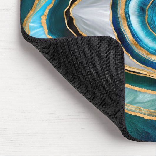 Evil Eye Amulet Waterverf marbles en goud Muismat (Hoek)