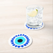 Evil Eye Ancient Grieks Lucky Symbol Ronde Kartonnen Onderzetter (Insitu)