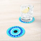 Evil Eye Ancient Grieks Lucky Symbol Ronde Kartonnen Onderzetter (Insitu)