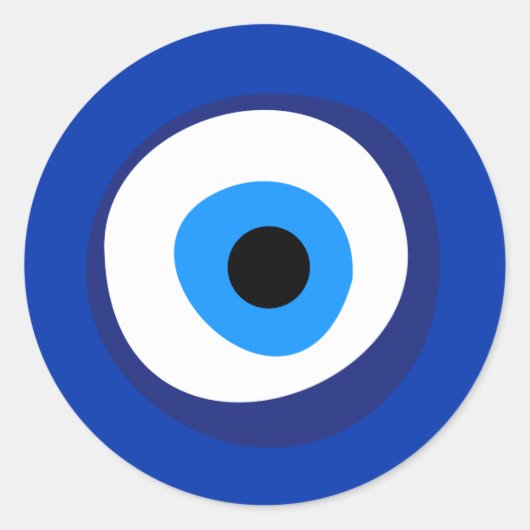 evil eye ancient symbol antiquity talisman superst ronde sticker (Voorkant)