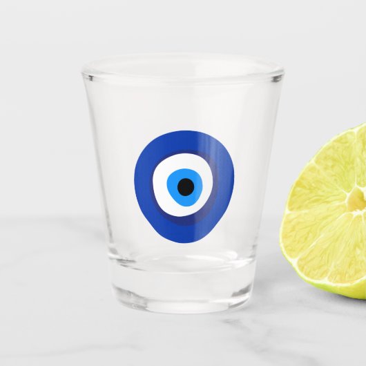 evil eye ancient symbol antiquity talisman superst shot glas (Voorkant)
