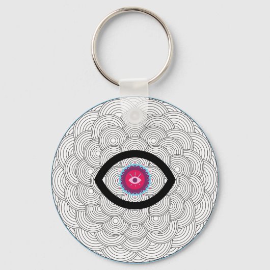Evil Eye Art Sleutelhanger (Voorkant)
