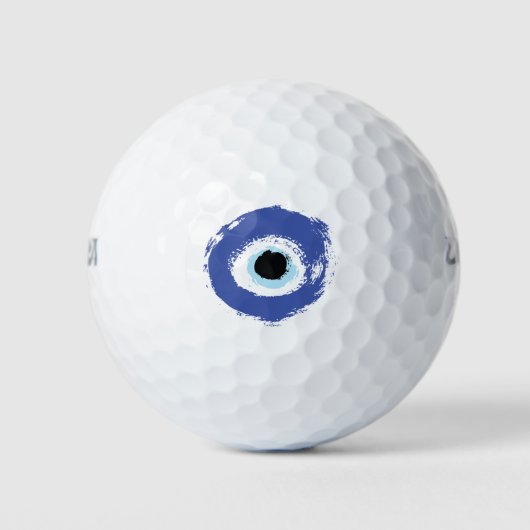 Evil Eye Artistic Blue Golfballen (Voorkant)