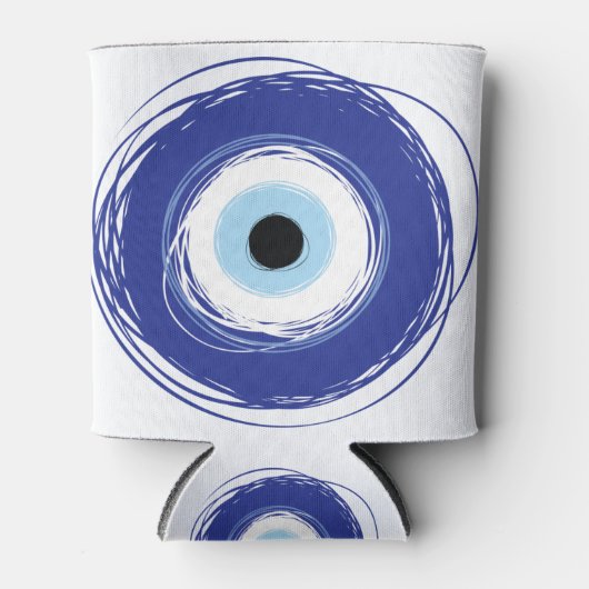 Evil Eye Artistic Blue Grieks Blikjeskoeler (Voorkant)