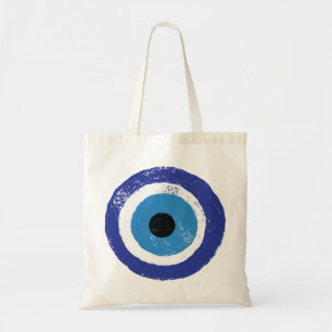 Evil Eye Artistic Blue Grieks Tote Bag