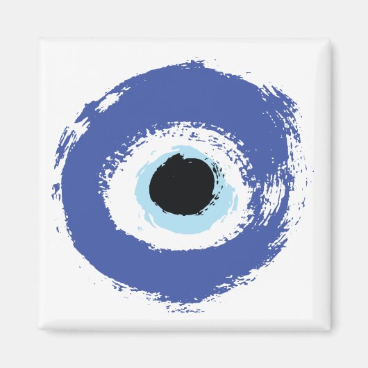 Evil Eye Artistic Blue Magneet (Voorkant)
