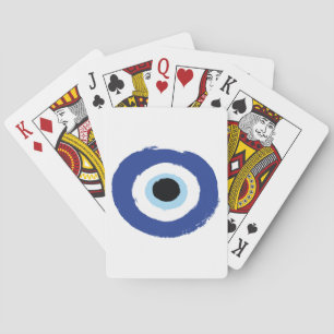 Evil Eye Artistic Blue Pokerkaarten