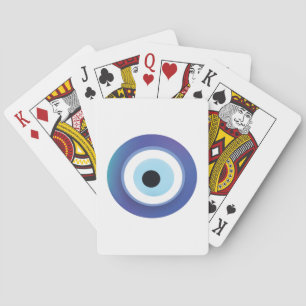 Evil Eye Artistic Blue Pokerkaarten
