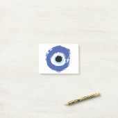 Evil Eye Artistic Blue Post-it® Notes (Op bureau)