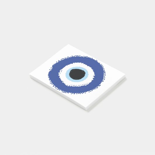 Evil Eye Artistic Blue Post-it® Notes (Schuin)