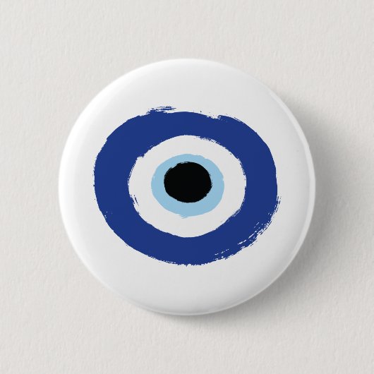 Evil Eye Artistic Blue Ronde Button 5,7 Cm (Voorkant)