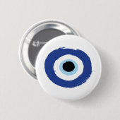 Evil Eye Artistic Blue Ronde Button 5,7 Cm (Voorkant /achterkant)