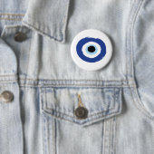 Evil Eye Artistic Blue Ronde Button 5,7 Cm (In situ)