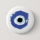 Evil Eye Artistic Blue Ronde Button 5,7 Cm (Voorkant)