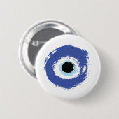 Evil Eye Artistic Blue Ronde Button 5,7 Cm (Voorkant /achterkant)