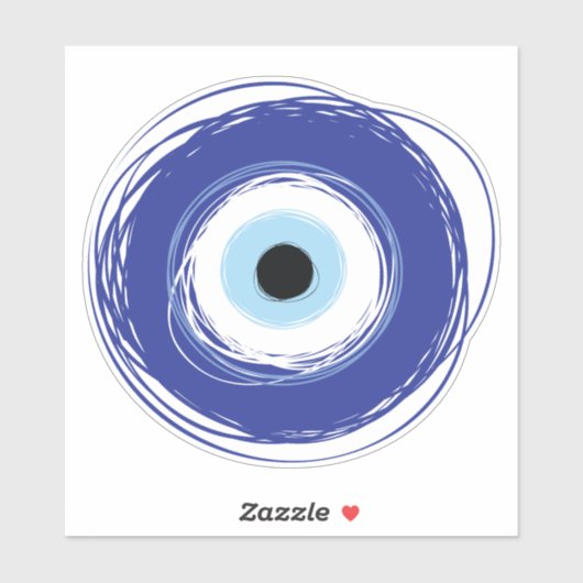 Evil Eye Artistic Blue Sticker (Vel)