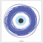 Evil Eye Artistic Blue Sticker (Vel)