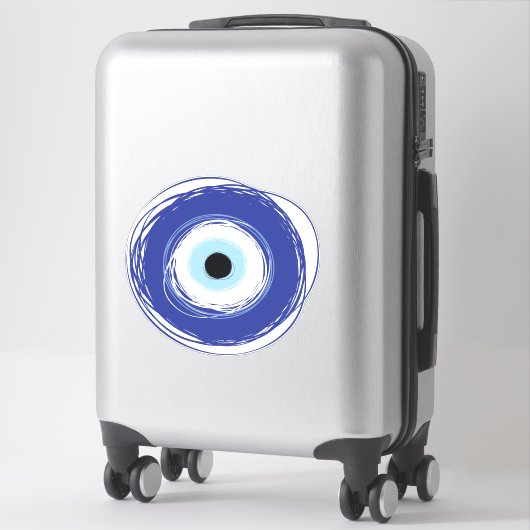 Evil Eye Artistic Blue Sticker (Koffer)