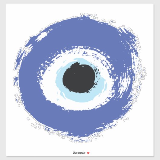 Evil Eye Artistic Blue Sticker (Vel)