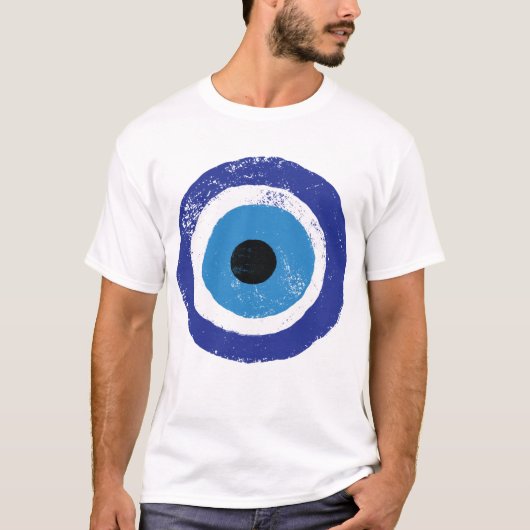 Evil Eye Artistic Blue T-shirt (Voorkant)