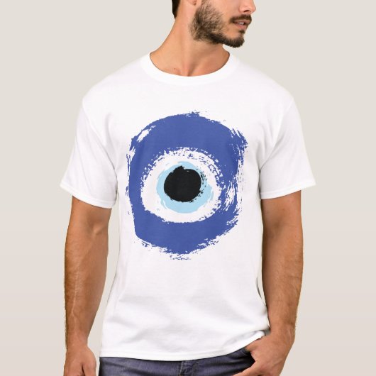 Evil Eye Artistic Blue T-shirt (Voorkant)