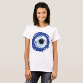 Evil Eye Artistic Blue T-shirt (Voorkant volledig)