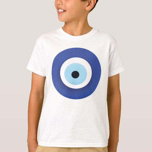 Evil Eye Artistic Blue T-shirt (Voorkant)