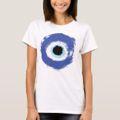 Evil Eye Artistic Blue T-shirt (Voorkant)