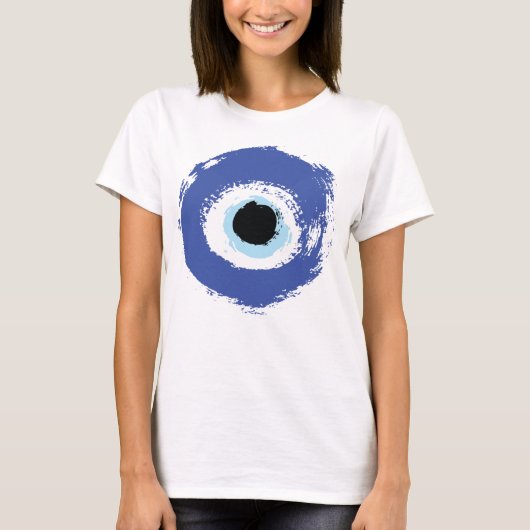 Evil Eye Artistic Blue T-shirt (Voorkant)