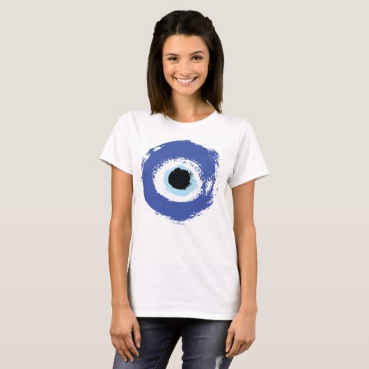 Evil Eye Artistic Blue T-shirt (Voorkant volledig)