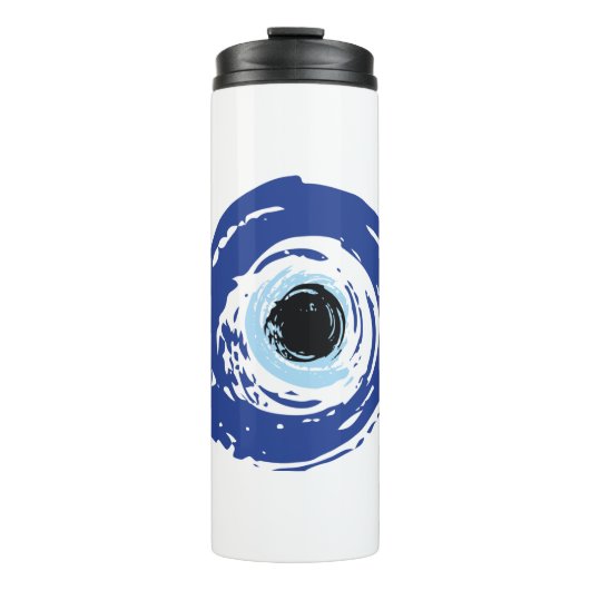 Evil Eye Artistic Blue Thermosbeker (Voorkant)