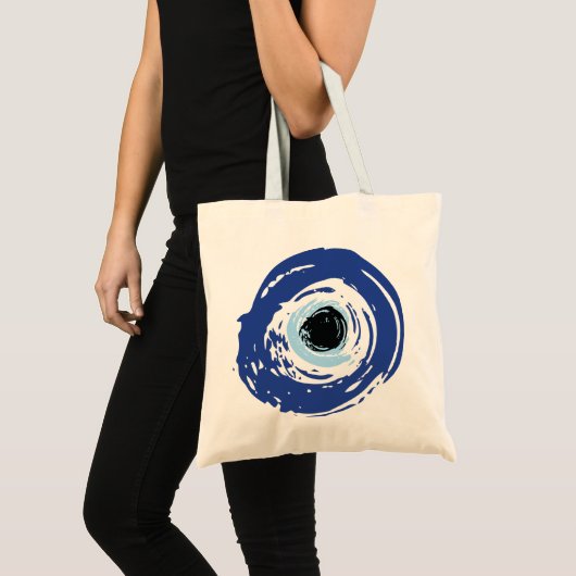 Evil Eye Artistic Blue Tote Bag (Voorkant (product))