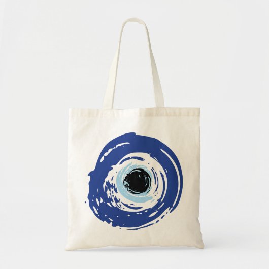 Evil Eye Artistic Blue Tote Bag (Voorkant)