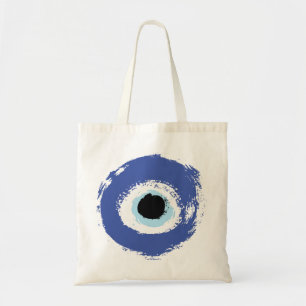 Evil Eye Artistic Blue Tote Bag