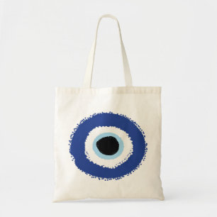 Evil Eye Artistic Blue Tote Bag
